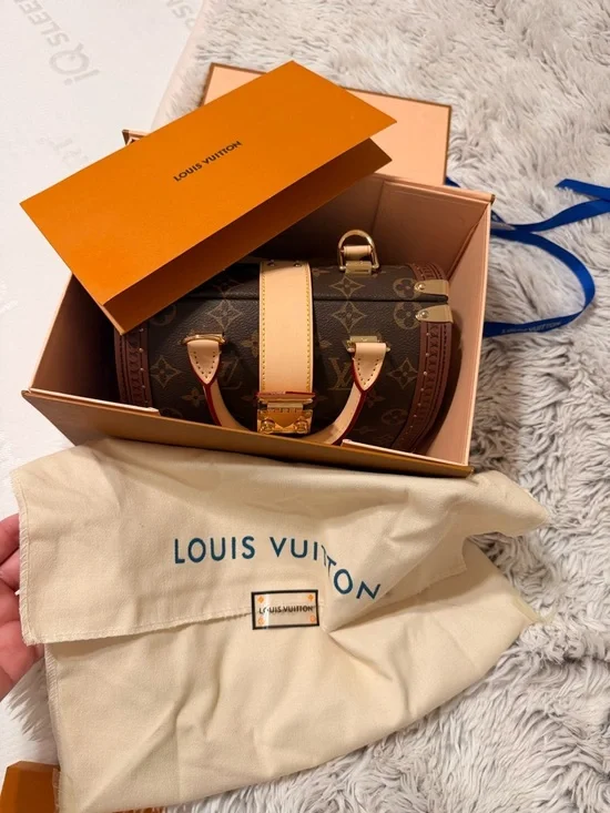 Louis Vuitton Monogram Petite Handbag in Brown and Tan - Picture 7 of 7